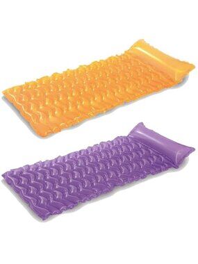 Inflatable Pool Float Mat Wave Air Mattress Tote N Float 90in 2 Pack Adult